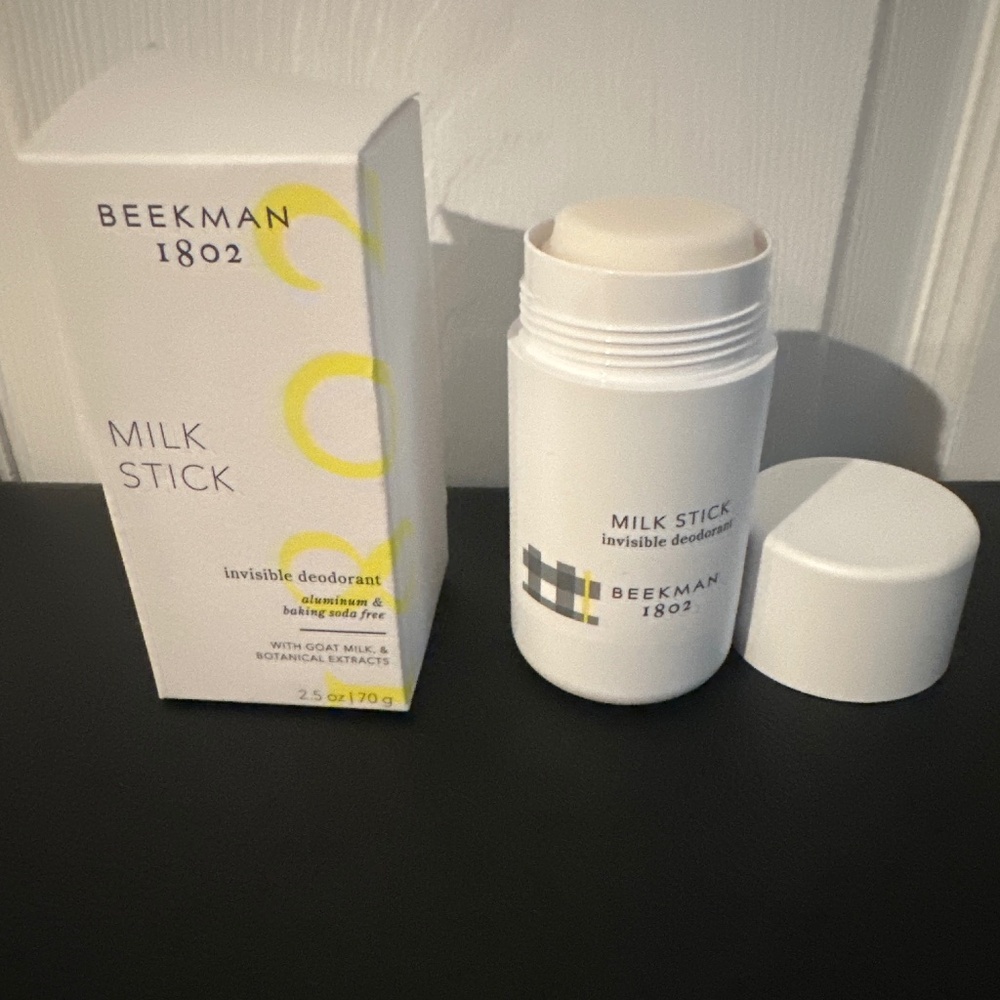 Beekman 1802 Milk Stick Deodorant with Yellow Accents